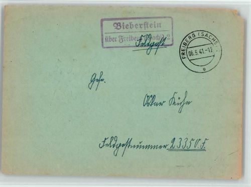 09629 O9201 Bieberstein - Landpoststempel