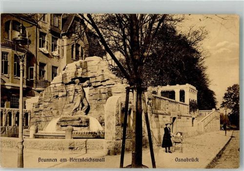 Osnabrück 1912 Brunnen am Herrnteichswall