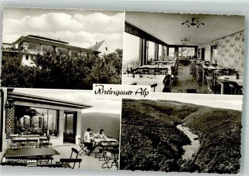 Presberg Gasthaus Rheingauer Alp Sonnenterrasse Gastraum