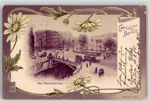 Berlin, unsortiert Neue Potsdamerbrücke Straßenbahn Litfaßsäule