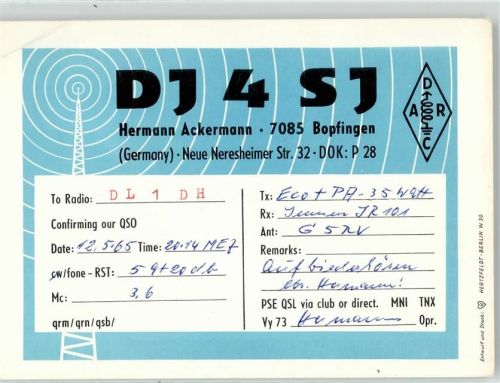 Bopfingen Hermann Ackermann Neue Neresheimer Straße 32 DJ 4 SJ Funk