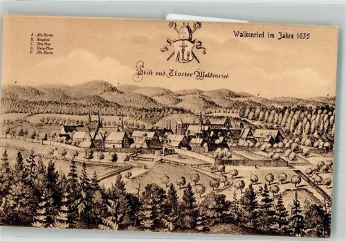 Walkenried Stich auf AK um 1636