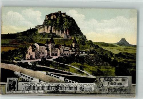 Singen 1912 Festspielhalle Hohentwiel Hüttenstempel
