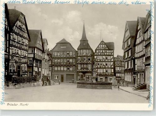 Fritzlar Markt Schlachterei Handlung Wilhelm Müller Hotel Gasthaus