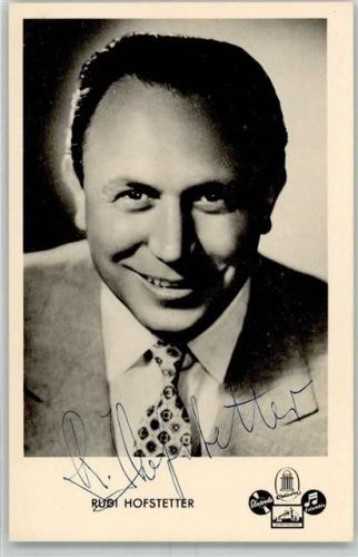 Rudi Hofstetter Autogramm origin. Unterschrift