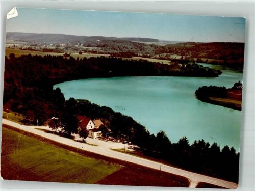 Asch Fliegeraufnahme Gasthaus Lechblick Foto Original aus Archiv eines Ansichtskartenverlages Ort handschriftlich