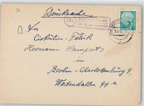 27239 W2832 Herrlichkeit KEINE AK Landpoststempel
