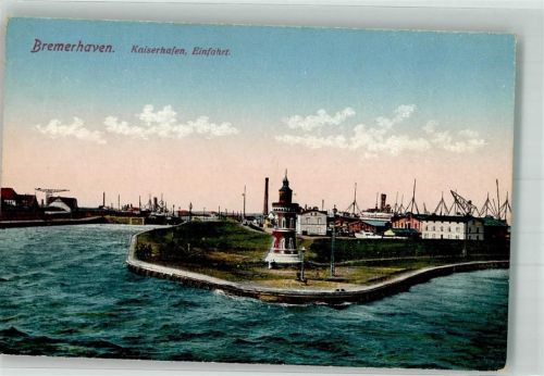 Bremerhaven Leuchtturm Kaiser- Hafen Einfahrt