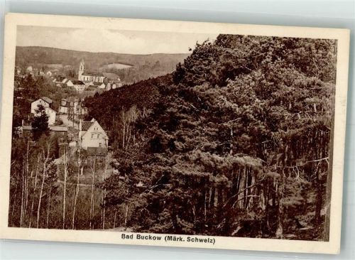 Buckow 1926 Panorama des Ortes mit Stadtkirche Verlag Meyerheim 2075
