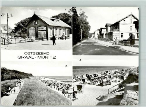 18181 O2553 Seeheilbad Graal-Müritz - Cafe Milchbar Seestern Strandpromenade Strand Rosa Luxemburg Strasse