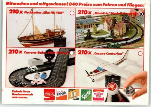Erbach Preisausschreiben 1982 Preise zum Fahren und Fliegen