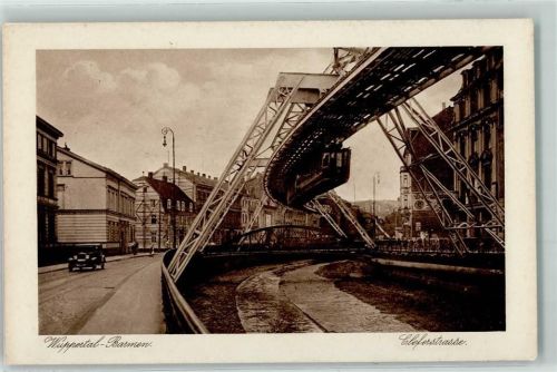 W5600 Wuppertal Eleferstraße Auto Brücke Schwebebahn