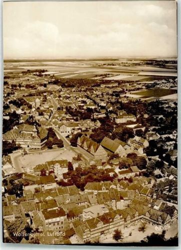 Wolfenbüttel Fliegeraufnahme Foto Original aus Archiv eines Ansichtskartenverlages