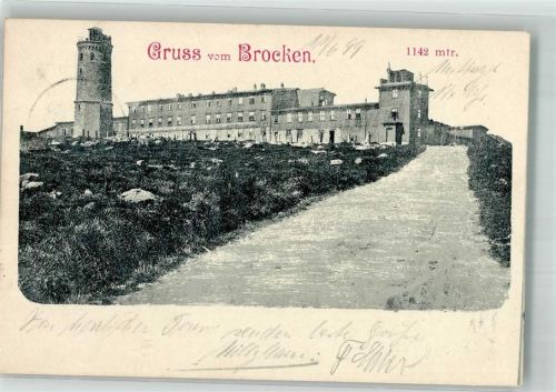 Brocken 1899 Foto AK Hotel Wetterstation