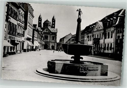 Speyer Marktplatz mit Dom zu Speyer während französischer Besatzungszeit