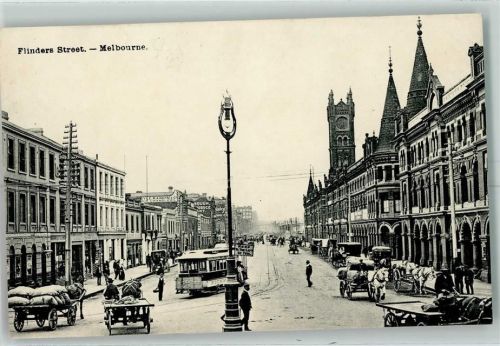 Melbourne - Flinders Street Straßenbahn