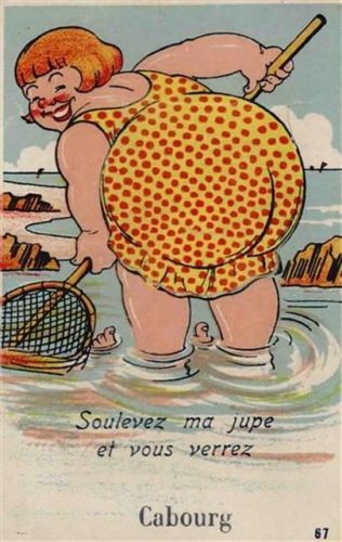 Cabourg Cabourg (Frankreich) Leporello, Frau beim Fischen I-II