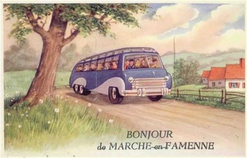 Marche-en-Famenne Marche-en-Famenne (Belgien) Leporello Omnibus I-II (kleiner Einriss bei Leporello-Abdeckung)