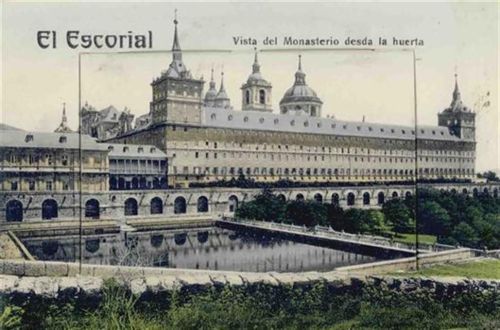 El Escorial - El Escorial (Spanien) Leporello Kloster II (Einriss in Falz von Leporello-Abdeckung, fleckig RS)