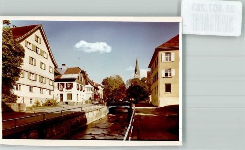 Weiler-Simmerberg Hausbach mit Pfarrkirche St. Blasius Foto Original aus Archiv eines Ansichtskartenverlags Ort handschriftlich