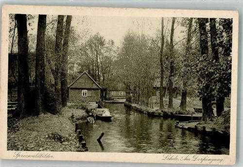 Lehde 1924 Am Dorfeingang in Lehde Serie Spreewaldbilder