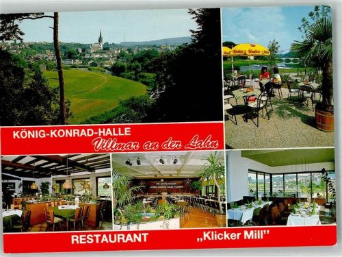 Villmar König-Konrad-Halle Gasthaus Klicker Mill Panorama des Ortes mit Kirche St. Peter und Paul