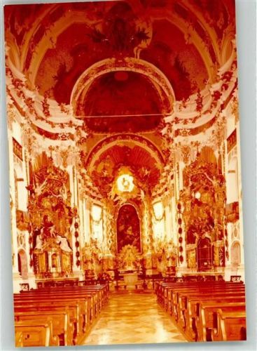 Osterhofen Inneres der Asambasilika St. Margaretha Foto Original aus Archiv eines Ansichtskartenverlages Ort handschriftlich