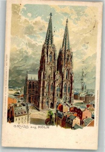 Köln Stadt 1900 Dom Gruss