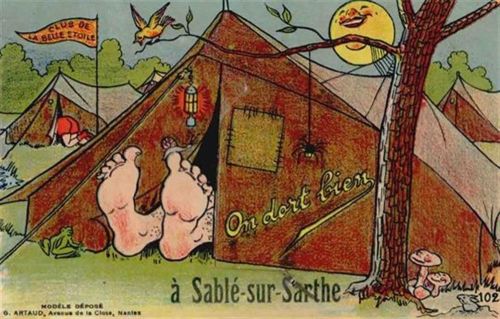 Sable-sur-Sarthe Sablé-sur-Sarthe (Frankreich) Leporello, auf dem Zeltplatz I-II