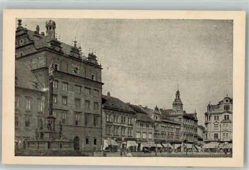 Plzen Denkmal Säule Marktplatz