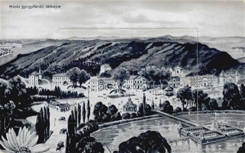 Heviz - Hévízgyógyfürdö (Ungarn) Leporello I-II (Ecken abgestossen, fleckig RS)