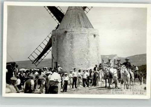 Fontvieille Windmühle Ort handschriftlich