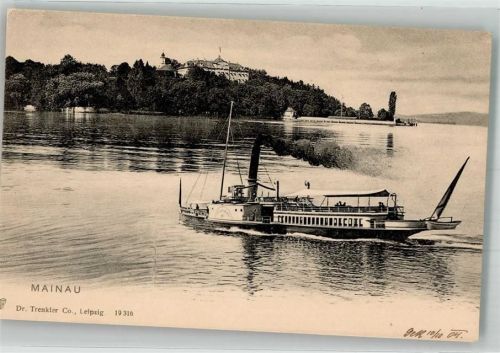 Insel Mainau 1904 Raddampfer