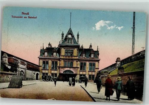 Neuss 1919 Hauptbahnhof Oldtimer Feldpost Postes Militaires Belgique