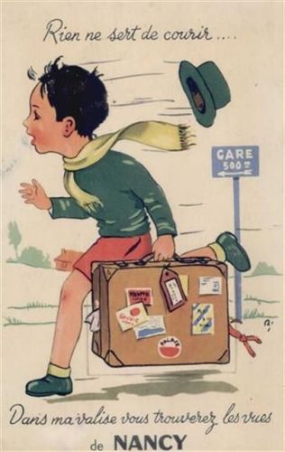 Nancy Nancy (Frankreich) Leporello Reisender I-II (kleine Abschürfung VS)