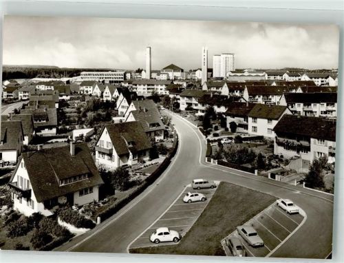 78048 W7730 Villingen -Schwenningen Foto AK Mannheimer Straße Goldener Bühl VW Käfer Auto
