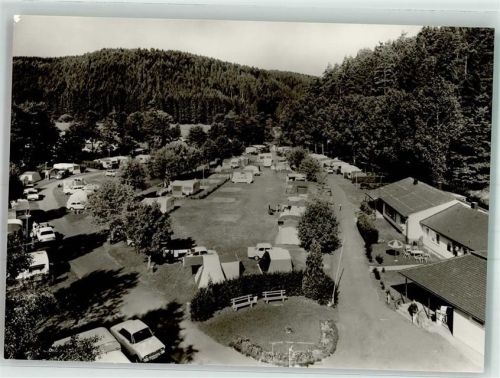 72213 W7272 Altensteig , Württ Foto AK Campingplatz Auto Gasthaus