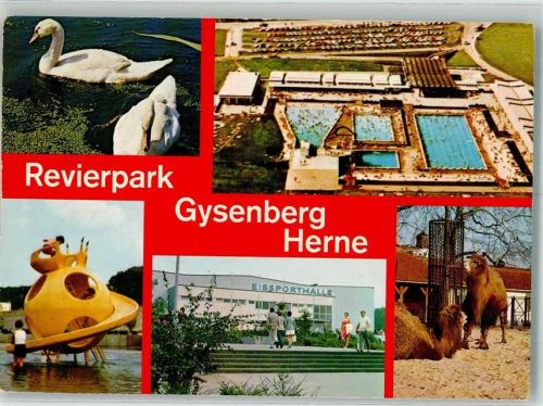 Gysenberg Revierpark Fliegeraufnahme vom Schwimmbad Eissporthalle