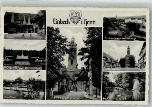Einbeck Rathaus Kriegerdenkmal Schwimmbad Bahnhof Krähenpark