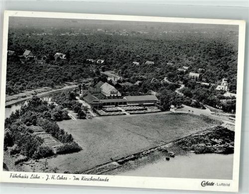 Lühe Fliegeraufnahme Gasthaus Fährhaus Bahnpost Hamburg-Cuxhaven
