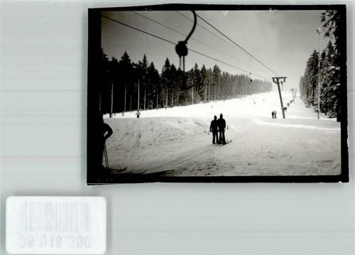 Hundseck Seilbahn Winter Ort handschriftlich Foto Original aus Archiv eines Ansichtskartenverlages
