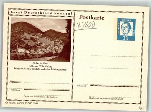 Sieber Panorama des Ortes mit St. Benediktus-Kirche Serie Lernt Deutschland kennen!