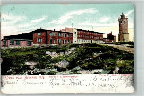 Brocken 1906 Brocken-Hotel und Turm