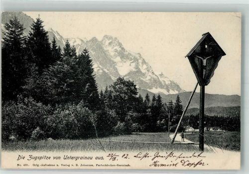 Untergrainau 1902 Flurkreuz
