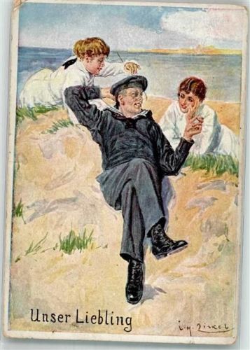 1918 Unser Liebling Künstlerkarte Gesellschaft f. volkstümliche Bildkunst Serie No. 108