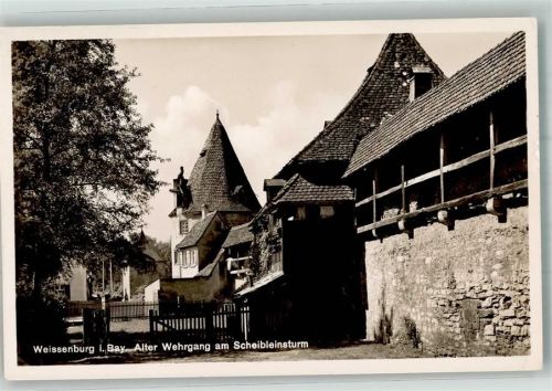 Weißenburg 1940 Alter Wehrgang am Scheibleinsturm