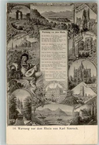 Remagen Schloss Drachenfels PetersbergLied Warnung vor dem Rhein