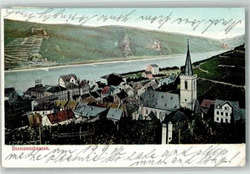 Assmannshausen 1907 Rhein Pfarrkirche Heilig Kreuz