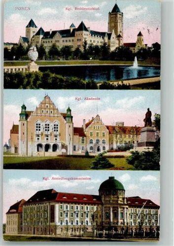 Posen 1915 Schloss Akademie Ansiedlungskommission