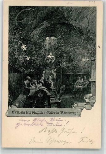 Nürnberg 1900 Gasthaus Nassuer Keller